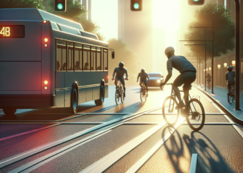 Ciclista provoca caos por transitar sobre carril exclusivo del Mexibús