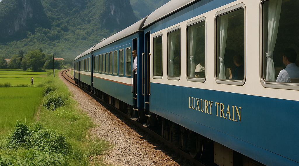 El asombroso recorrido en tren de lujo por Vietnam cautiva a la prensa gala. – Dimension Turistica Magazine