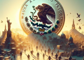 Peso mexicano avanza contra el dólar y cierra debajo de 17.50 por primera vez en 18 meses