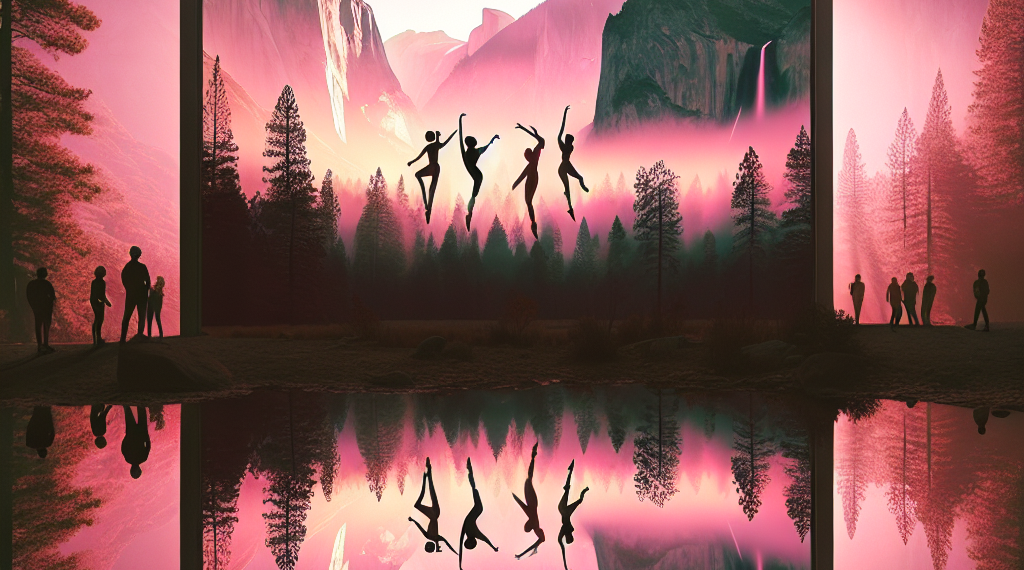The vertical dancers who performed with Pink and at Yosemite