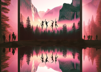 The vertical dancers who performed with Pink and at Yosemite