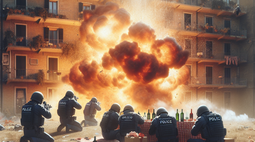 Espectacular asalto con explosiones y tiroteos a un furgón blindado en el sur de Italia