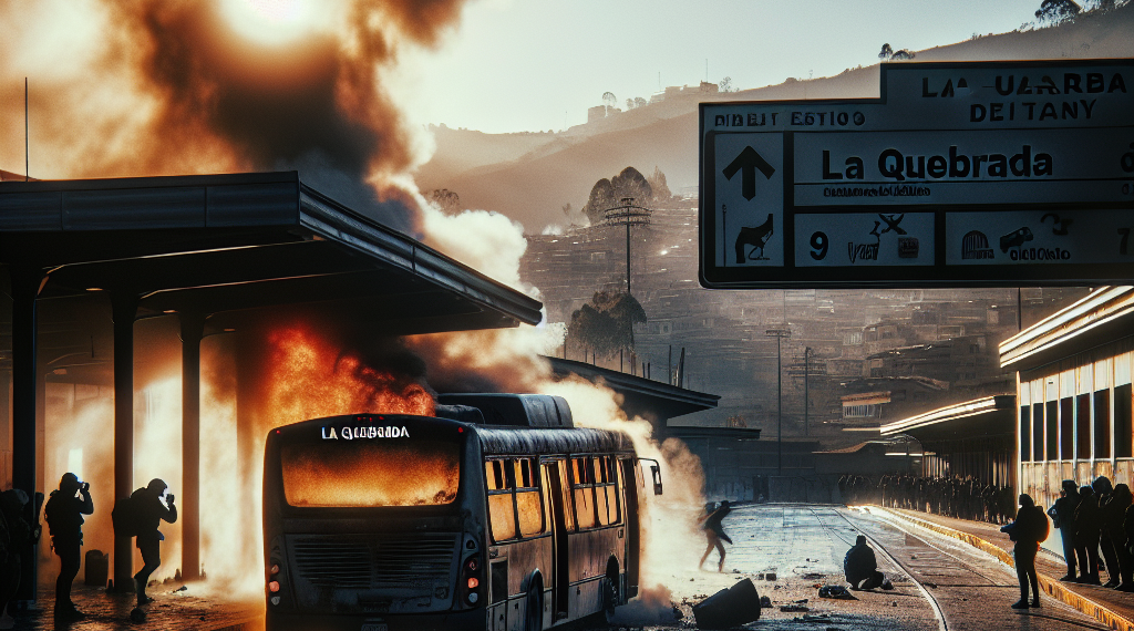 Unidad de mexibús se incendió en estación "La Quebrada"