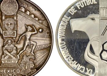 estas son las monedas que México lanzó en otras Copas del Mundo