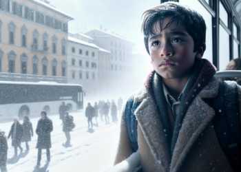 Niño obligado a bajarse de bus en la nieve participará en la ceremonia inaugural de Milán-Cortina