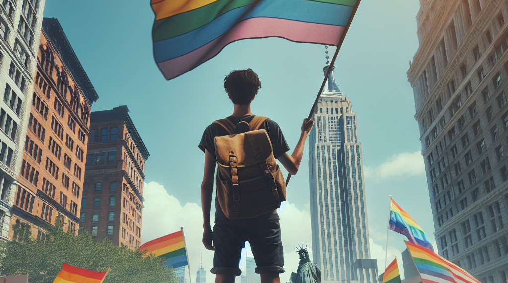 Personas se manifiestan por retirada de bandera arcoíris en sitio patrimonial en Nueva York
