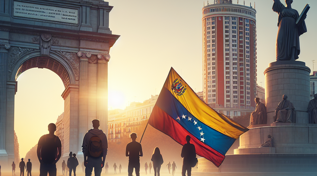 Jóvenes venezolanos exigen en Madrid liberar a los presos políticos y un cambio en el país