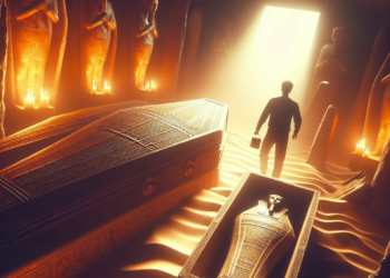 Archaeologists found the coffins separated from their lids and stacked to save space