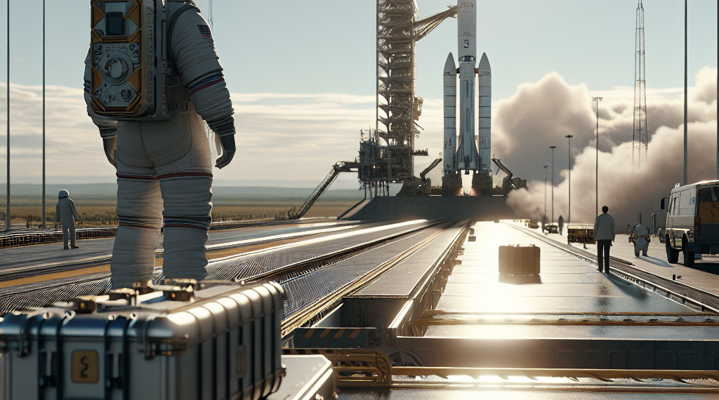 Astronautas llegan al sitio de lanzamiento para la misión Artemis II a la Luna