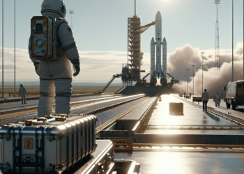 Astronautas llegan al sitio de lanzamiento para la misión Artemis II a la Luna