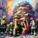 Firefighters in Sicily rescue 400 rare library books from precipice after landslide | Italy