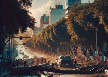 Protección Civil de Zapopan activa corte de calle por la caída de un árbol