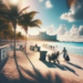 Familias limpian Playa Delfines en Cancún