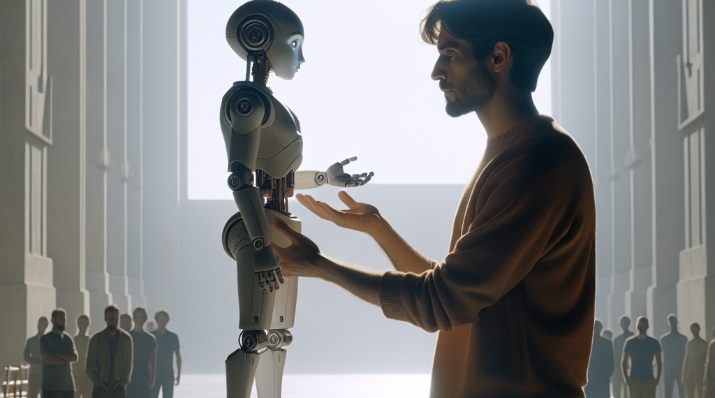 Presenta Felipe Macías al androide Sara, creado por B-Drive, empresa queretana