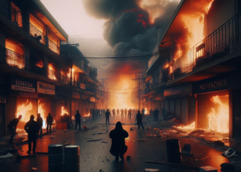 Fuerte incendio en locales de playa Punta Zicatela