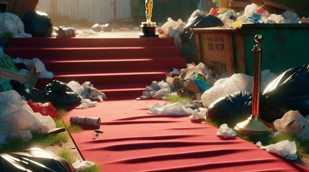 The Oscars red carpet was in a skip. Then a woman took it home for her flat. What else could be repurposed? | Oscars 2026