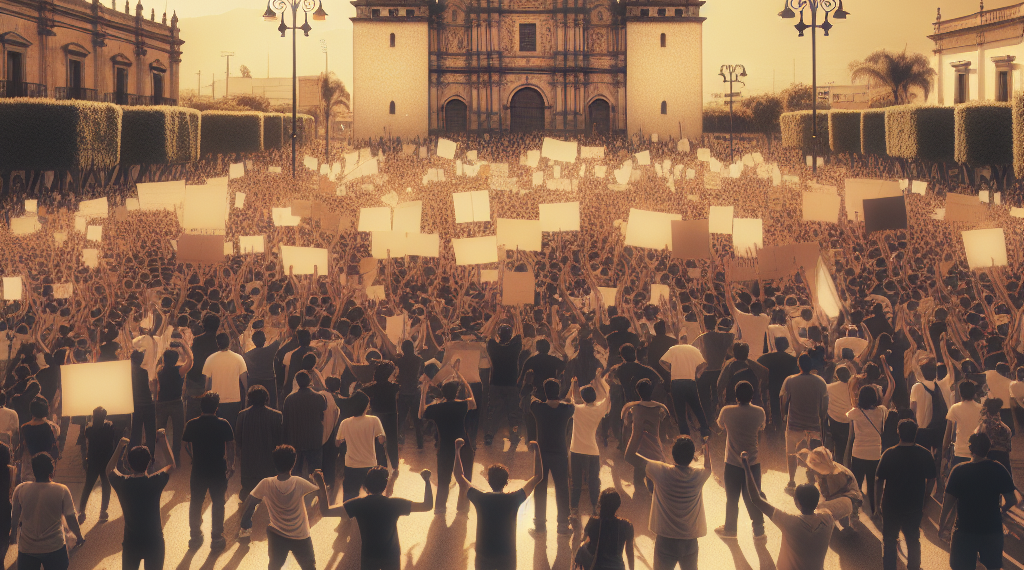 Manifestación en Catedral de Culiacán por caso de diputada que denunció a una ciudadana