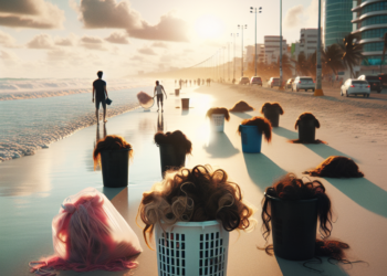 Recolectan pelo para limpiar hidrocarburo de playas en Veracruz