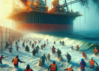 Habitantes de poblados costeros de Veracruz luchan contra derrame de crudo en sus playas