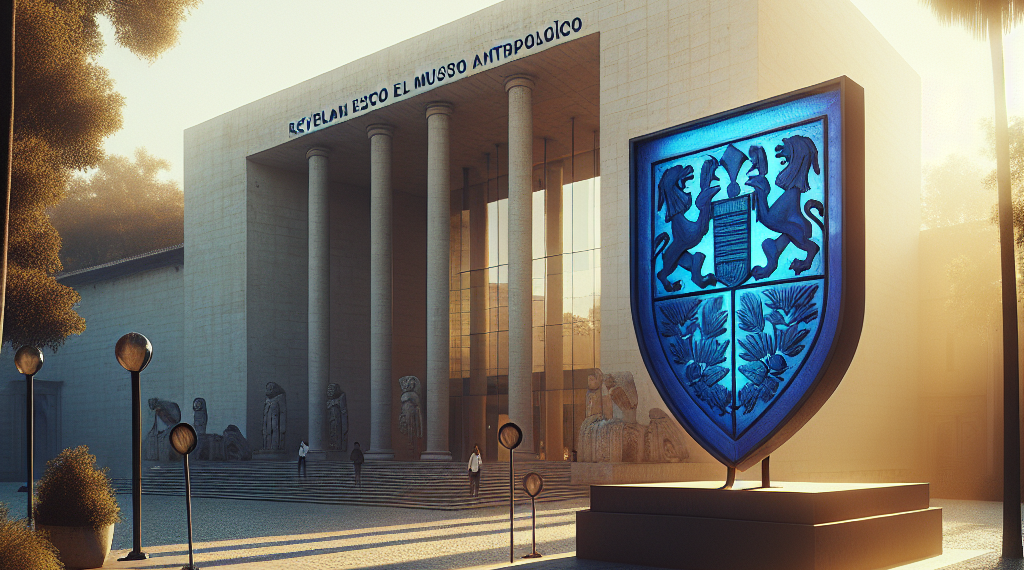 Develan Escudo Azul para el Museo Nacional de Antropología