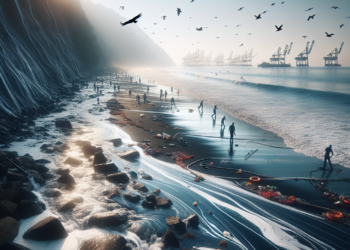 Derrame de petróleo en playas de Veracruz afecta fauna, Rocío Nahle minimiza desastre