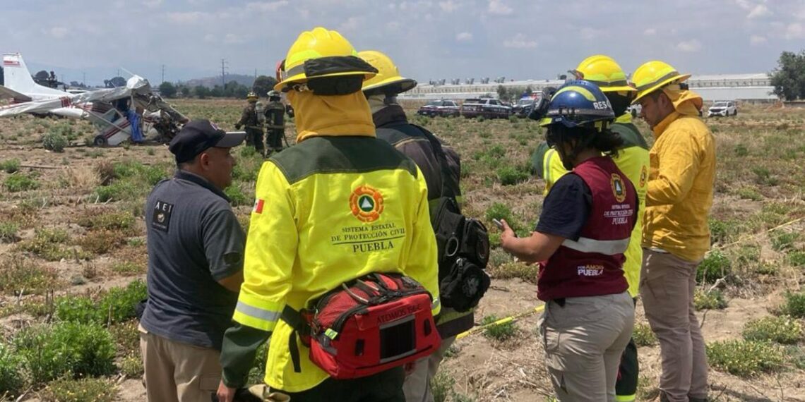 Desplome de avioneta deja saldo de cuatro fallecidos en Puebla