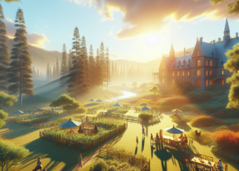 A gallery with photographs on its walls.