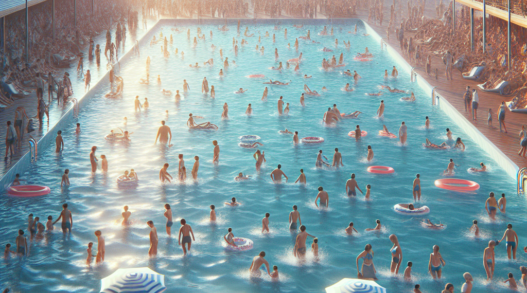 familias llenan el Balneario Olímpico de Pantitlán FOTOS