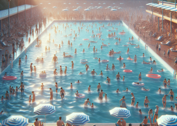 familias llenan el Balneario Olímpico de Pantitlán FOTOS