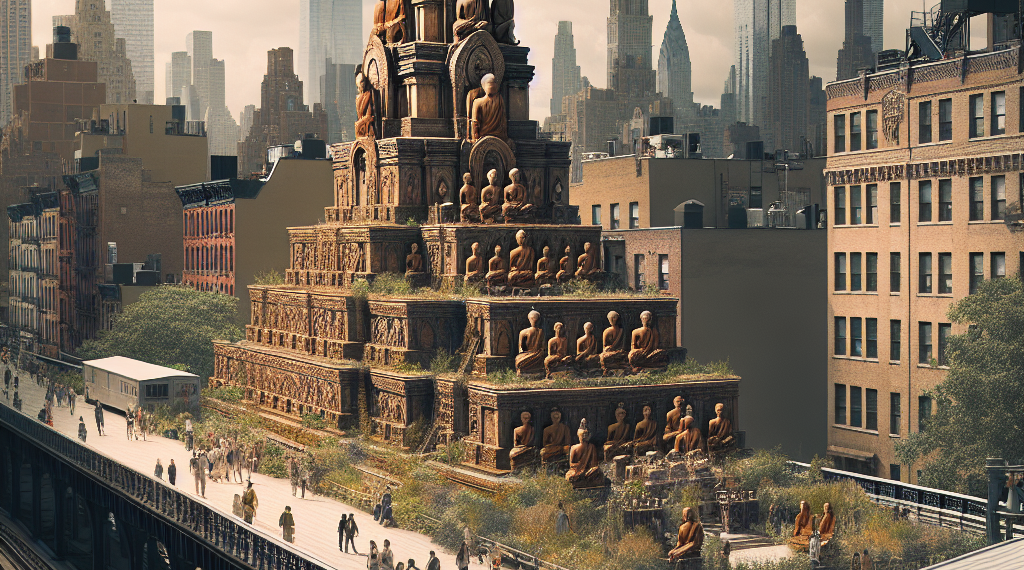 Towering homage to Bamiyan Buddhas rises over Manhattan’s High Line - The Art Newspaper