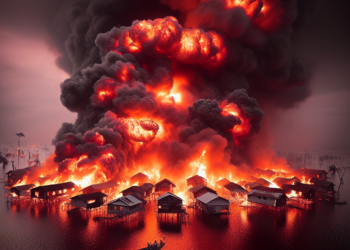 Devastador incendio arrasa una aldea flotante en Malasia y desplaza a más de 9,000 personas