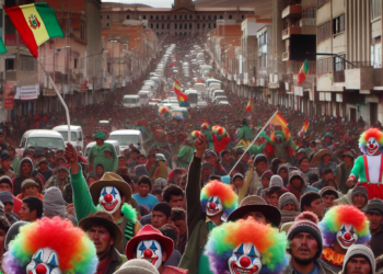Clowns in Bolivia protest government decree limiting extracurricular activities