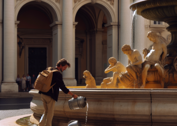 Tourist charged with damaging historic Florentine fountain in pre-wedding prank | Italy