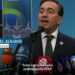 Albares se ríe ante la prensa de la amenaza de EEUU de que España sea expulsada de la OTAN