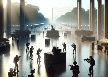 Trump Iran War Video Game Artwork Appears on National Mall