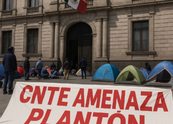 Retoma CNTE diálogo en Segob; amaga plantón en Zócalo