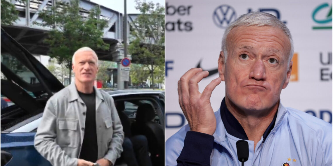 La llegada de Didier Deschamps para dar a conocer la lista de Francia para el Mundial