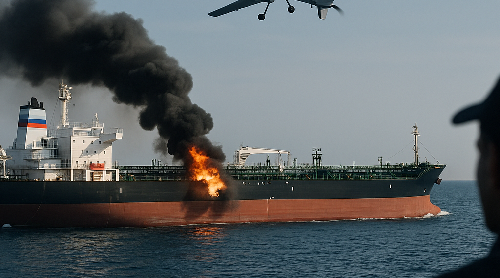 Tres petroleros de la flota fantasma rusa fueron atacados con drones en el mar Negro frente a las costas de Turquía