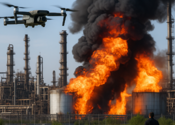 Provocan drones ucranianos incendios en petroleras rusas