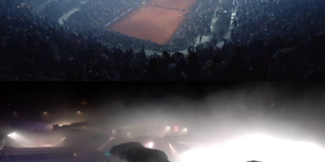 El humo por los fuegos artificiales de la final de la Copa de Italia suspende el partido entre Jódar y Darderi