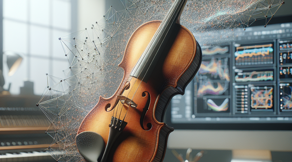 Violin against a red background.