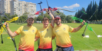 El equipo masculino de recurvo, plata en el Campeonato de Europa