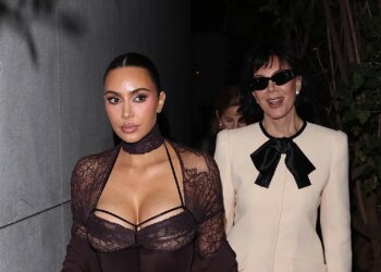 Kim Kardashian and Kris Jenner Make Family Dinner a Fashion Affair