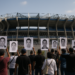 Protestan por desaparecidos frente al Estadio Azteca
