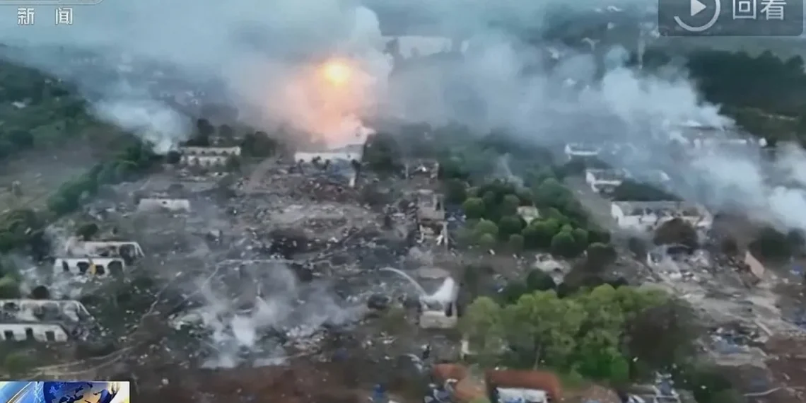 Decenas de muertos por un incendio en una fábrica de fuegos artificiales china