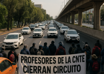 Bloquean maestros de la CNTE Circuito Interior