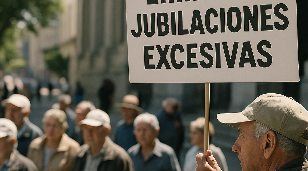 Reciben a jubilados que reclaman tope a 'pensiones doradas'