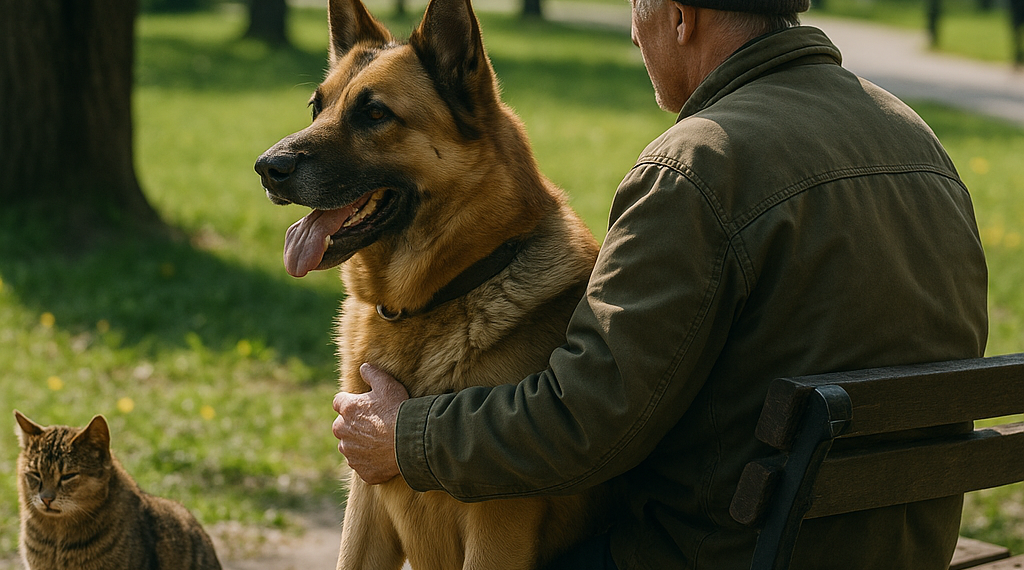 Romualdas y su perro Bulis