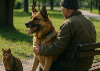 Romualdas y su perro Bulis
