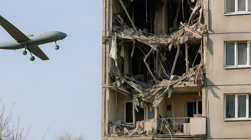 Rumania denunció que un dron ruso impactó en un edificio residencial y dejó dos heridos cerca de la frontera con Ucrania